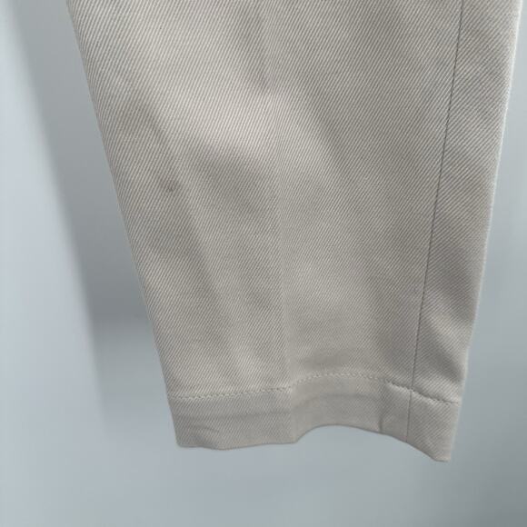 Brunello Cucinelli Pants Womens 2 Ivory Career Office Straight Designer Blingy - Picture 2 of 15